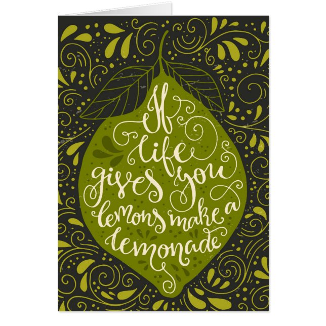 Si la vida le da los limones hacen una limonada (Frente)