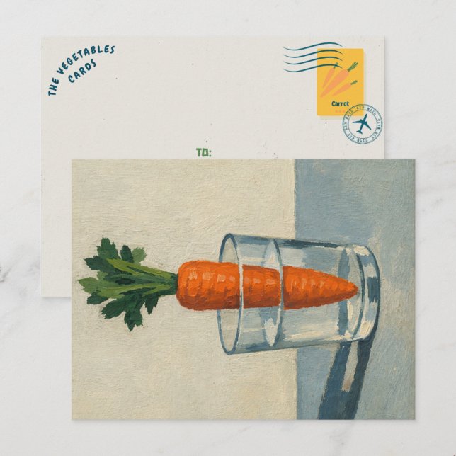 Si Lo Sembra, Crecerá | Tarjeta Postal De Zanahori (Anverso / Reverso)