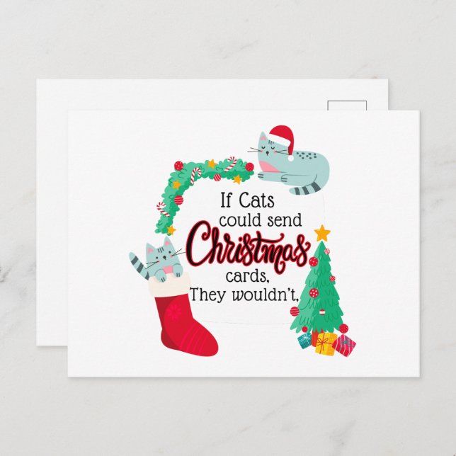 Si los gatos enviaran tarjetas a los Navidades, no (Anverso / Reverso)