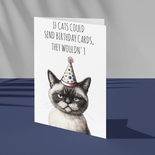 Si los gatos pudieran enviar tarjetas de cumpleaño (Subido por el creador)