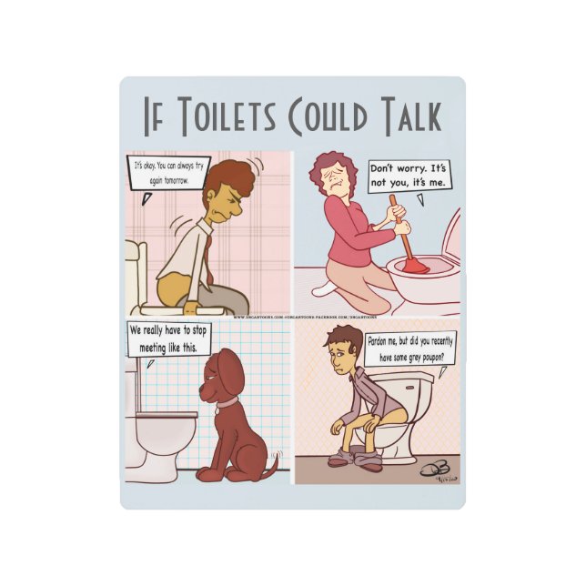 Si los inodoros pueden hablar de impresión Metaliz (Anverso)