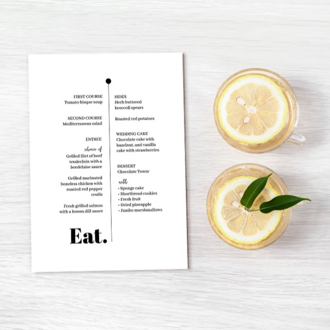 Sí ・ Menú Negro + Blanco ・ Tipografía moderna (Subido por el creador)