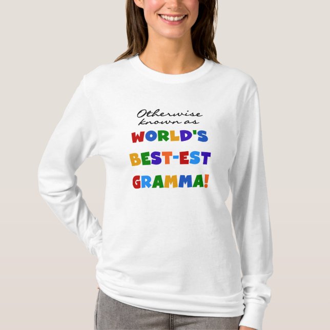 Si no conocido como camisetas del Mejor-est Gramma (Anverso)