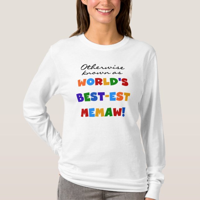 Si no conocido como camisetas del Mejor-est Memaw (Anverso)