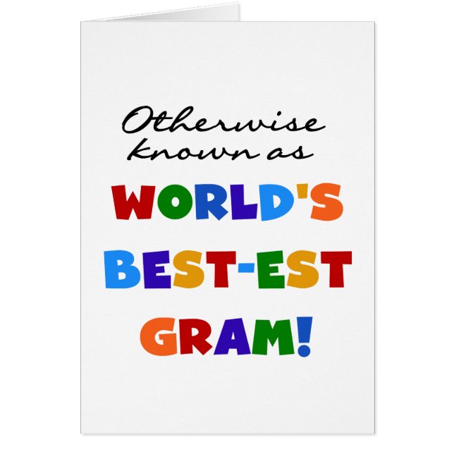 Si no conocido como regalos del gramo del Mejor-es (Frente)