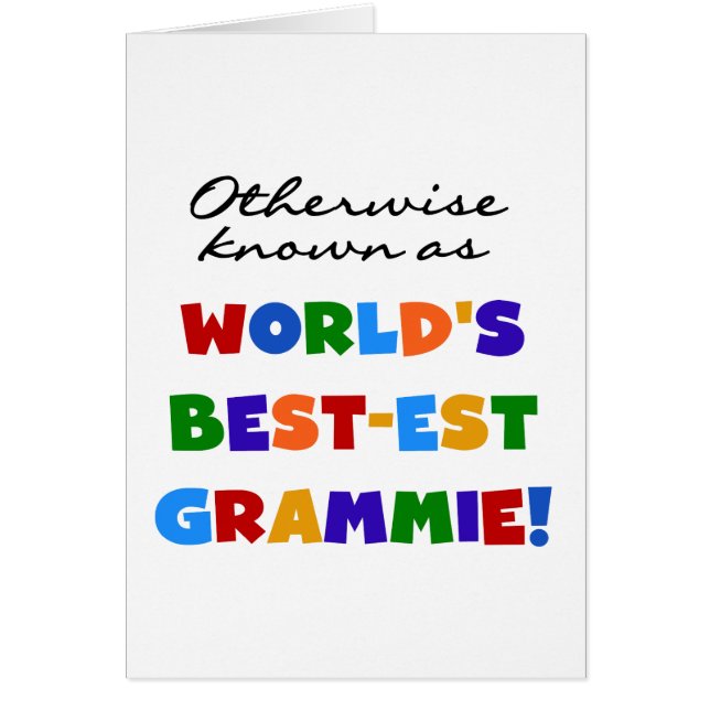 Si no conocido como regalos del Mejor-est Grammie (Frente)