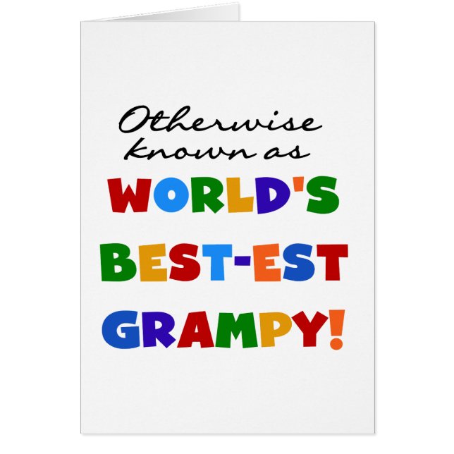 Si no conocido como regalos del Mejor-est Grampy (Frente)