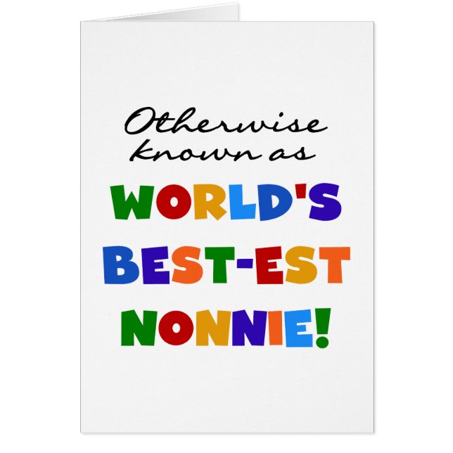 Si no conocido como regalos del Mejor-est Nonnie (Frente)