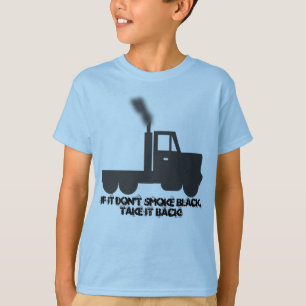 Si no hace camiseta de los niños del negro de humo