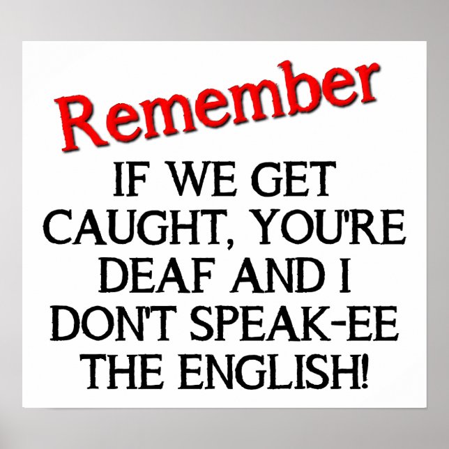 Si nos atrapan Posters graciosos (Frente)