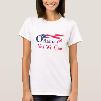 Sí para mujer de Obama podemos camiseta