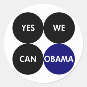 Sí podemos: Ronda de Pegatinas de Barack Obama
