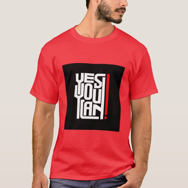 Sí, puedes camiseta impresa con texto (Anverso)
