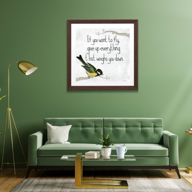 Si quieres volar en Poster motivacional (Subido por el creador)