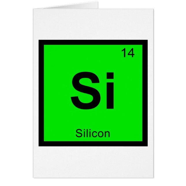 Si - Química del Silicio Símbolo de la Tabla Perió (Frente)