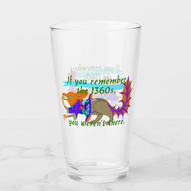 "Si Recuerdas los 1360s..." Vaso de Vidrio (Anverso)