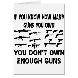 Si sabes cuántas armas tienes, no tienes