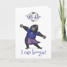 Sí señor, puedo boogie tarjeta de fútbol de gorila