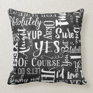 ¡Sí sí SÍ! Cojín decorativo reversible capric