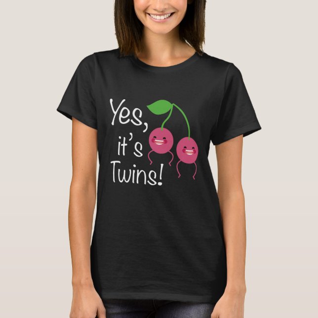 ¡Sí, son gemelos! Camiseta de maternidad (Anverso)