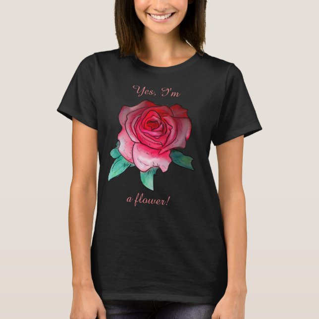 Sí, soy una camiseta floral (Anverso)