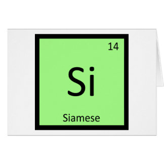 Si - Tabla periódica de química de gato siamés