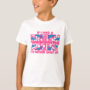 Si tenía Británicos acentúan la camiseta (rosada)