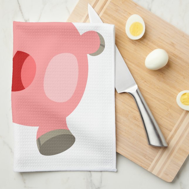¡SÍ! Toalla de cocina de cerdo Personalizado (Doblado Cuarto)