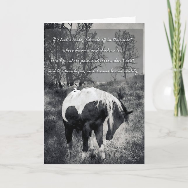 Si Tuviera Una Tarjeta De Saludo Para Caballos (Anverso)