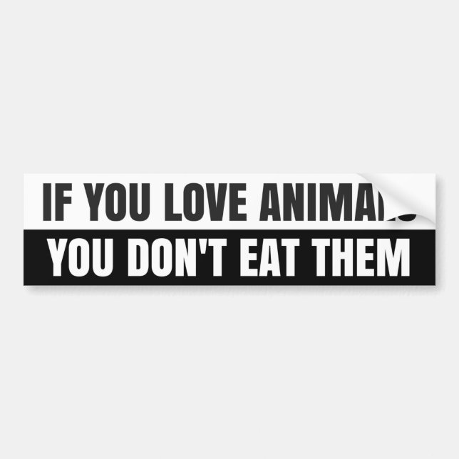 SI USTED AMA ANIMALES… Pegatina para el (Frente)