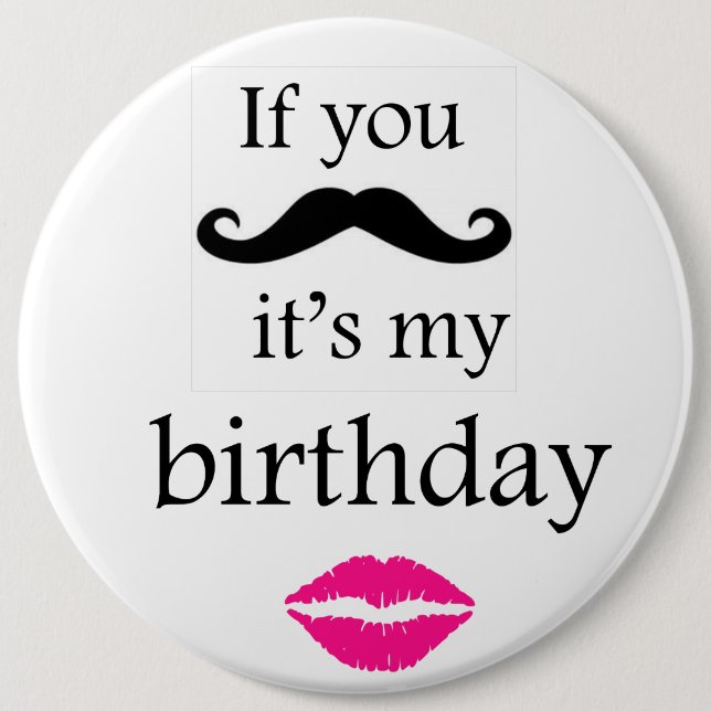 Si usted bigote él es mi botón del cumpleaños (Anverso)