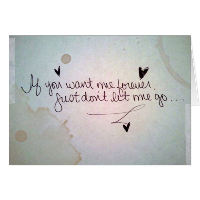 Si usted me quiere para siempre (Anverso (Horizontal))