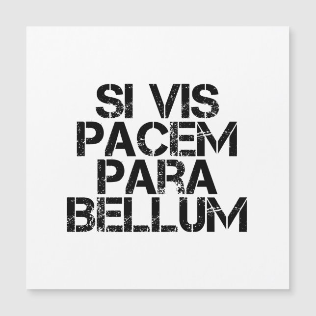 Si Vis Pacem Para Bellum (Anverso)