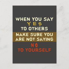 Sí y no - Truismo postal / filosofía