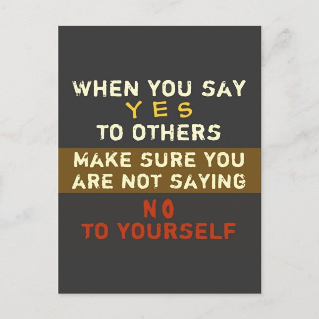 Sí y no - Truismo postal / filosofía (Anverso)