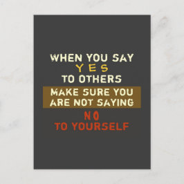 Sí y no - Truismo postal / filosofía