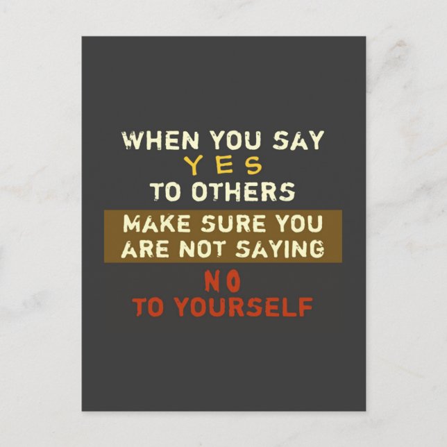 Sí y no - Truismo postal / filosofía (Anverso)