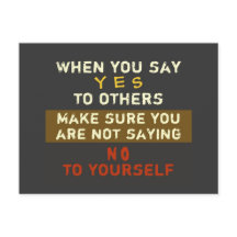 Sí y no - Truismo postal / filosofía