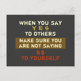 Sí y no - Truismo postal / filosofía