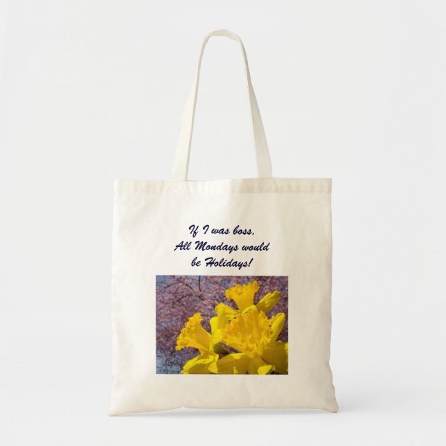 Si yo fuera jefe bolsas de tote regalos Flores Nar (Frente)
