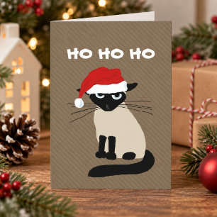 Siamese Santa Claus - Gato Divertido de Navidad