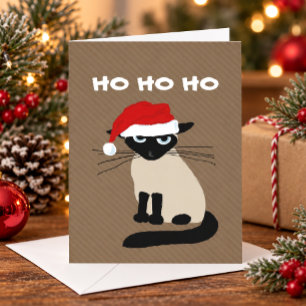 Siamese Santa Claus - Gato Divertido de Navidad