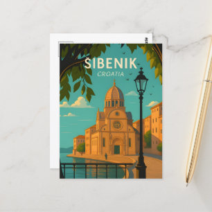 Šibenik Croacia Postal Vintage - St. James