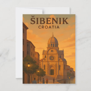 Šibenik Croacia Postal Vintage - St. James