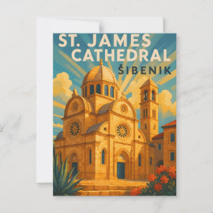 Šibenik Croacia Postal Vintage - St. James