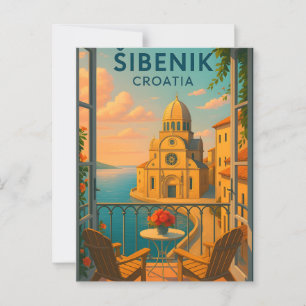 Šibenik Croacia Postal Vintage - St. James