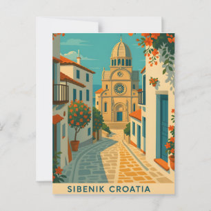 Šibenik Croacia Postal Vintage - St. James