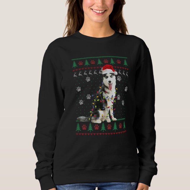 Siberian Husky Christmas Ugly Sweater  Dog  Xmas (Anverso)