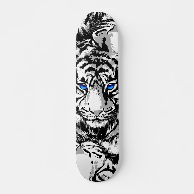 Siberian White Tiger Skateboard Deck (Anverso )