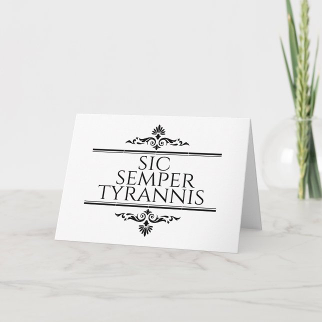Sic Semper Tyrannis (Anverso)